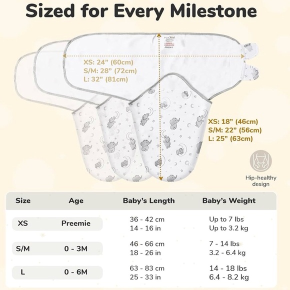 4 Baby Swaddle Wraps - Picture 7 of 8